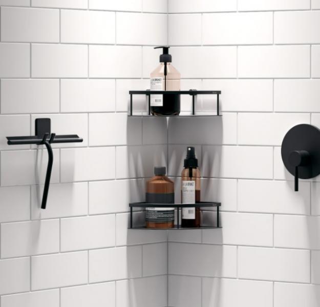 Smedbo bruseskraber m/selvkl&aelig;bende holder - Mat sort