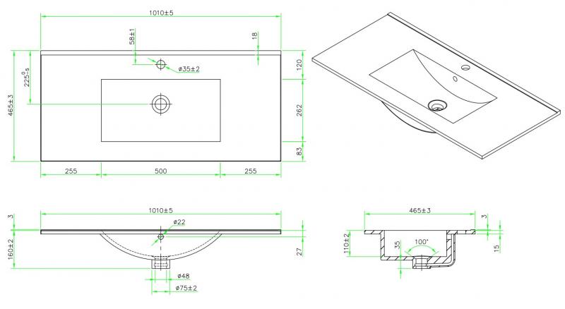 Cass&oslash;e Class 100 m&oslash;bels&aelig;t - Hvidpigmenteret eg m/lameller