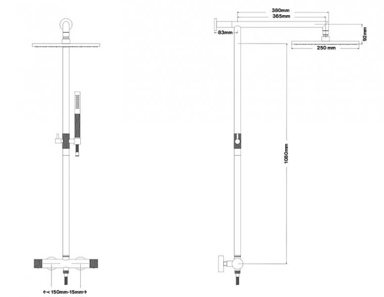 Cass&oslash;e Crystal Cut komplet pakke til badev&aelig;relset - B&oslash;rstet st&aring;l