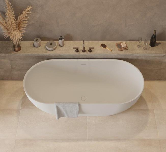 Ideavit Solidera fritst&aring;ende badekar 1700 x 800 mm - Mat hvid