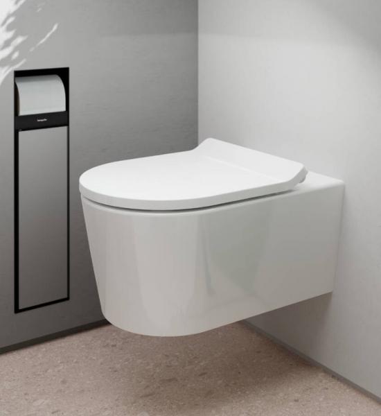 hansgrohe EluPura S v&aelig;gh&aelig;ngt toilet inkl. s&aelig;de, AquaHelix og antibakteriel glasur