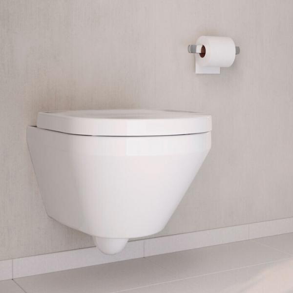 Gustavsberg Graphic v&aelig;gh&aelig;ngt toilet m/s&aelig;de og Hygienic Twist