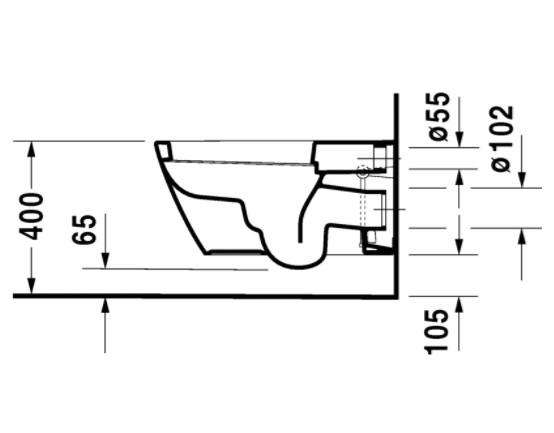 Duravit Starck 2 h&aelig;ngesk&aring;l m/wondergliss til sensowash