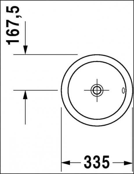 Duravit Architec Bali Ø33 håndvask t/nedfældning - Uden hanehul Duravit Architec Bali Ø33 håndvask t/nedfældning - Uden hanehul