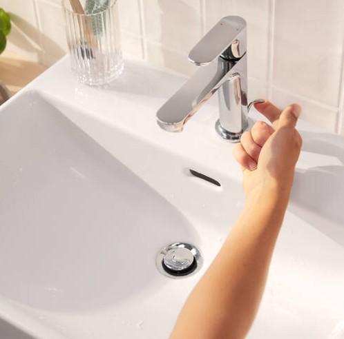 hansgrohe Rebris S 110 h&aring;ndvaskarmatur m/bundventil - Krom