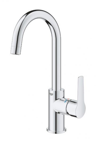 Grohe Start h&aring;ndvaskarmatur L m/bundventil - Krom