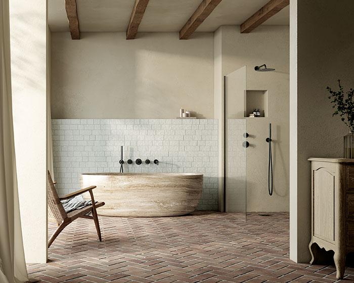 Damixa Silhouet BS 2 komplet badekararmatur til indbygning - B&oslash;rstet messing PVD