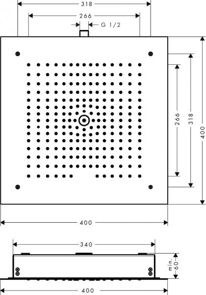 hansgrohe Raindance E 400 hovedbruser t/loft