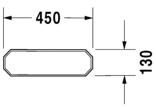 Duravit 1930 hylde i porcel&aelig;n 450mm
