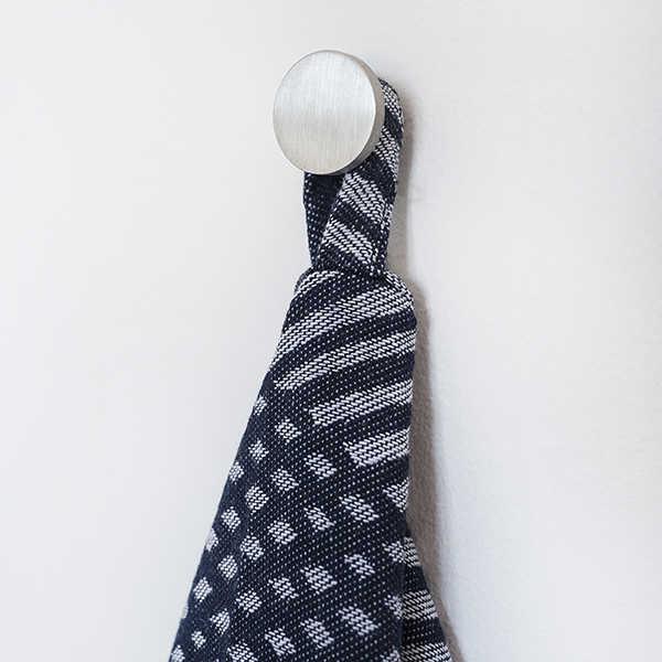 d line h&aring;ndkl&aelig;dekrog med hoved - B&oslash;rstet rustfrit st&aring;l