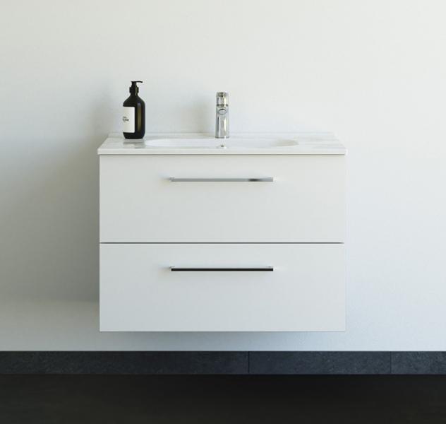 Dansani Mido+ 80 m&oslash;bels&aelig;t m/Kantate vask - Hvid mat