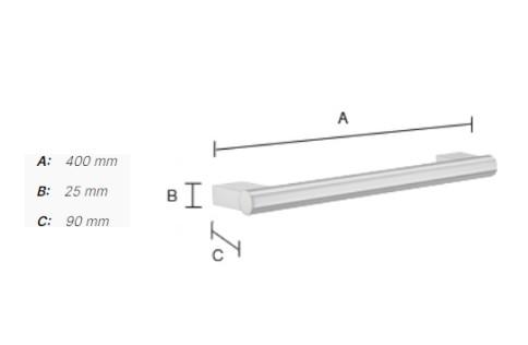 Smedbo Living badekarsgreb - Enkel - Krom Smedbo Living badekarsgreb - Enkel - Krom