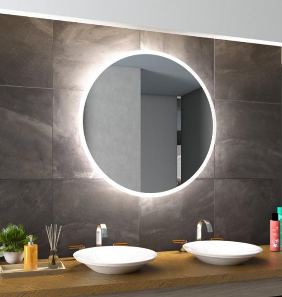 Sandra rundt spejl m/integreret LED lys og backlight - &Oslash;100 cm