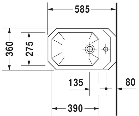 Duravit 1930 v&aelig;gh&aelig;ngt bidet