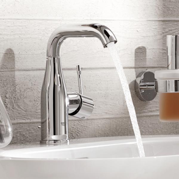 Grohe Essence New M h&aring;ndvaskarmatur m/bundventil - B&oslash;rstet warm sunset