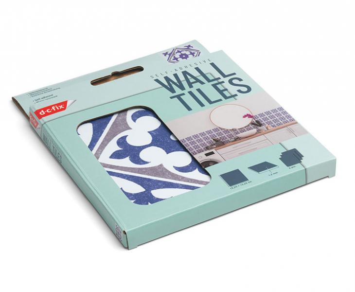 D-C-fix selvkl&aelig;bende fliser til v&aelig;g - Nadia blue