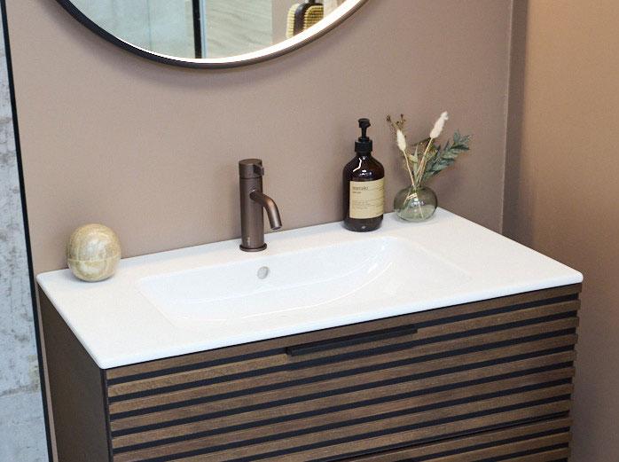 Cass&oslash;e Crown Stripe 80 m&oslash;bels&aelig;t m/skuffer - Brun ask