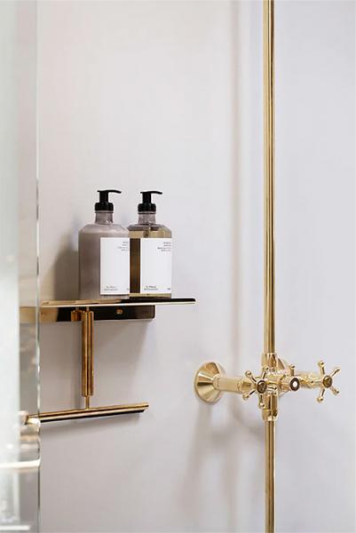 Toni Copenhagen brusehylde - &AElig;gte messing