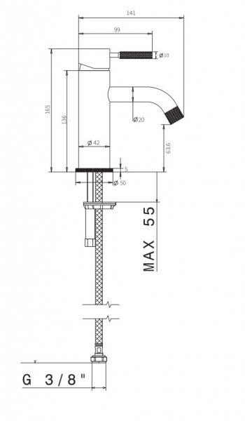 Cass&oslash;e Crystal Cut komplet pakke til badev&aelig;relset - Mat sort