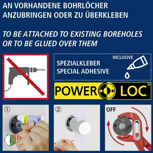 Wenko brusesæt m/12 LED farver i brusestang - Ø120 - Kan også limes Wenko brusesæt m/12 LED farver i brusestang - Ø120 - Kan også limes