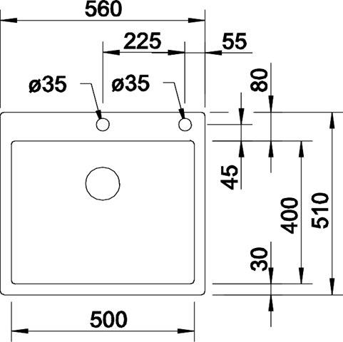 Blanco Claron 500-IF/A MXI k&oslash;kkenvask - Rustfrit st&aring;l
