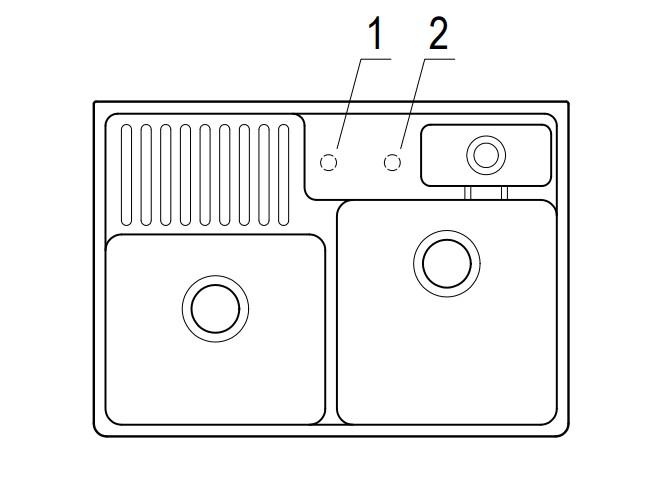 V&B 90 Evier Tradition dobbelt k&oslash;kkenvask i porcel&aelig;n - Ceramic+