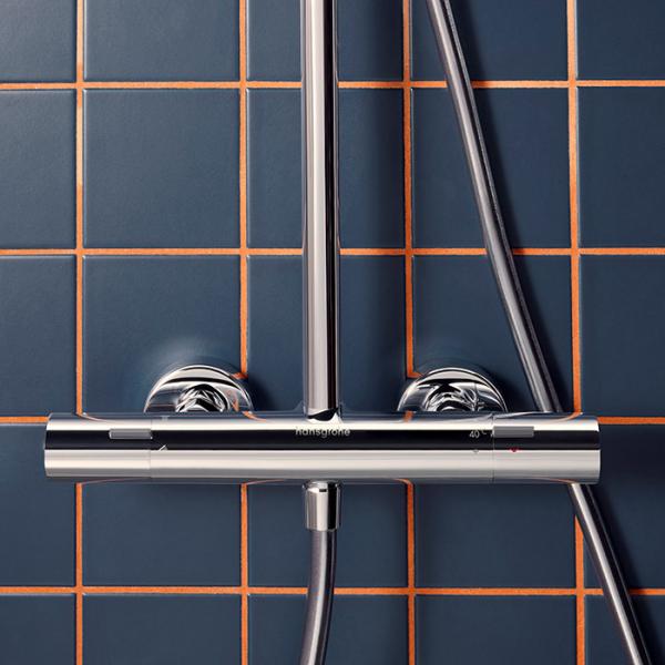 hansgrohe Activera S 240 Showerpipe 1jet m/Ecosmart og Ecostat Fine Varia - Krom