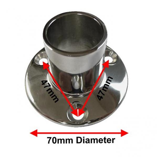 Van Der P Forh&aelig;ngstang 100x200cm m/2 v&aelig;gflanger - Rustfri st&aring;l