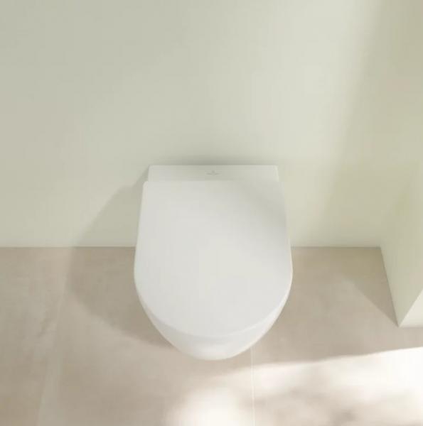 Villeroy & Boch Avento Rimless v&aelig;gh&aelig;ngt toilet inkl. s&aelig;de - Hvid