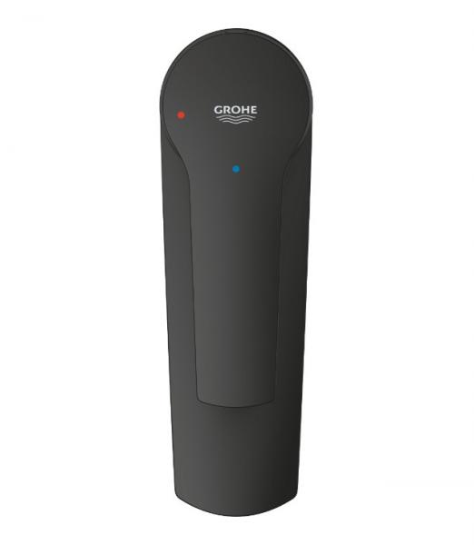 Grohe Start S h&aring;ndvaskarmatur m/koldstart og push open bundventil - Mat sort